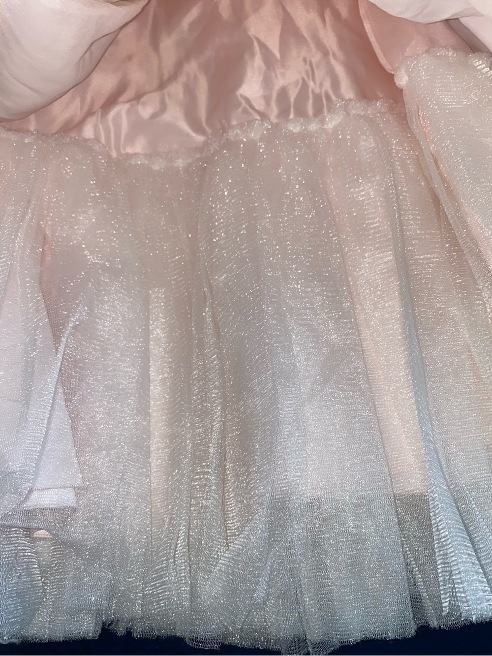American Princess Blush Pearl-Trim Tulle Dress - Picture 6 of 7